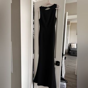 Mermaid cut black ball gown